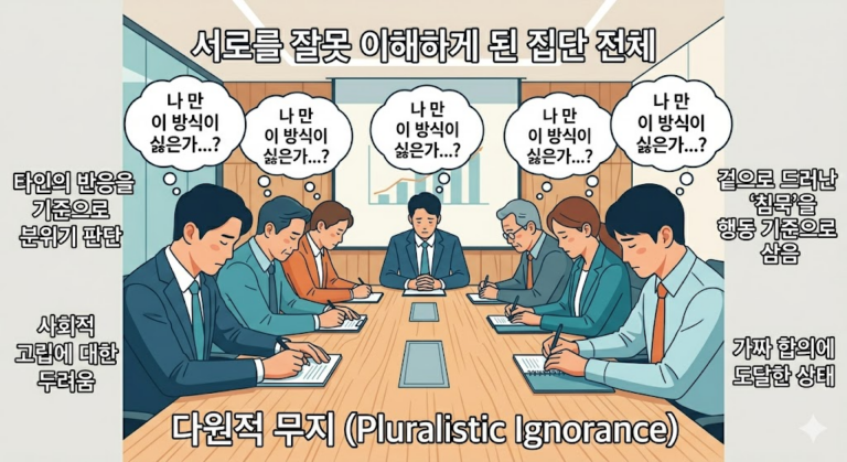 다원적 무지가 조직을 망치는 이유와 침묵을 깨는 해결 전략