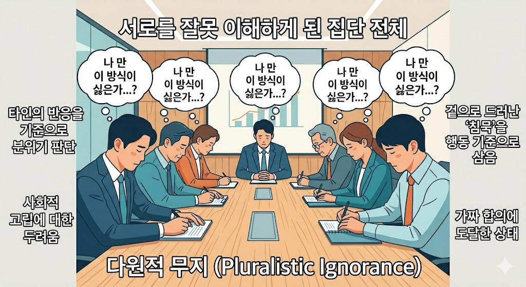 다원적 무지를 설명한 사진