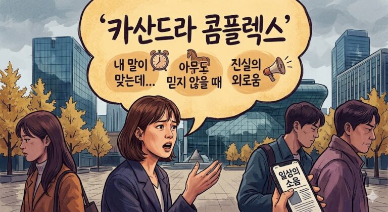 말할수록 소외감을 느낀다면? 카산드라 콤플렉스에서 벗어나 나를 믿는 법