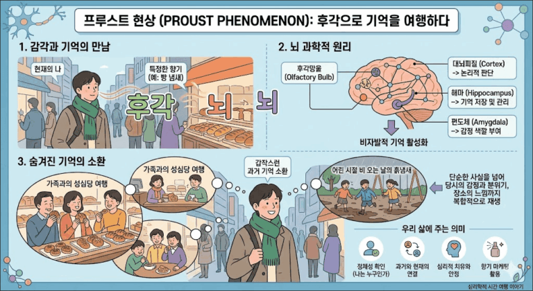프루스트 현상 뜻과 원리 후각이 기억과 감정을 깨우는 뇌 과학적 이유