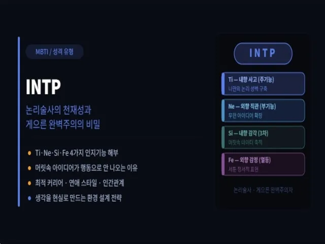 mbti-intp를 설명한 사진