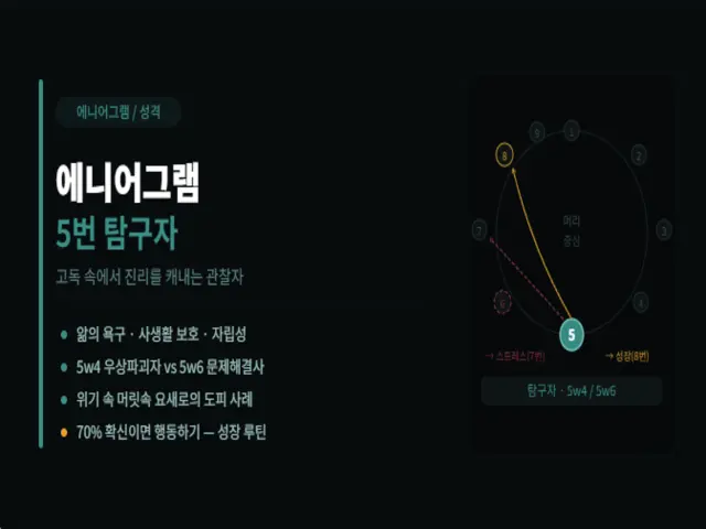 에니어그램 5번 설명 사진
